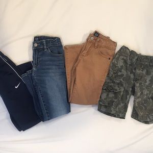Bundle of boys bottoms nike/gap size 5/6